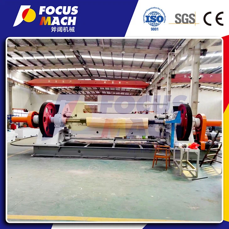 Affettatrice rotativa per impiallacciatura semicircolare in compensato