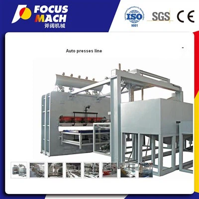 Macchina automatica per la lavorazione del legno ad alta efficienza per laminazione di pavimenti con pressa a caldo
